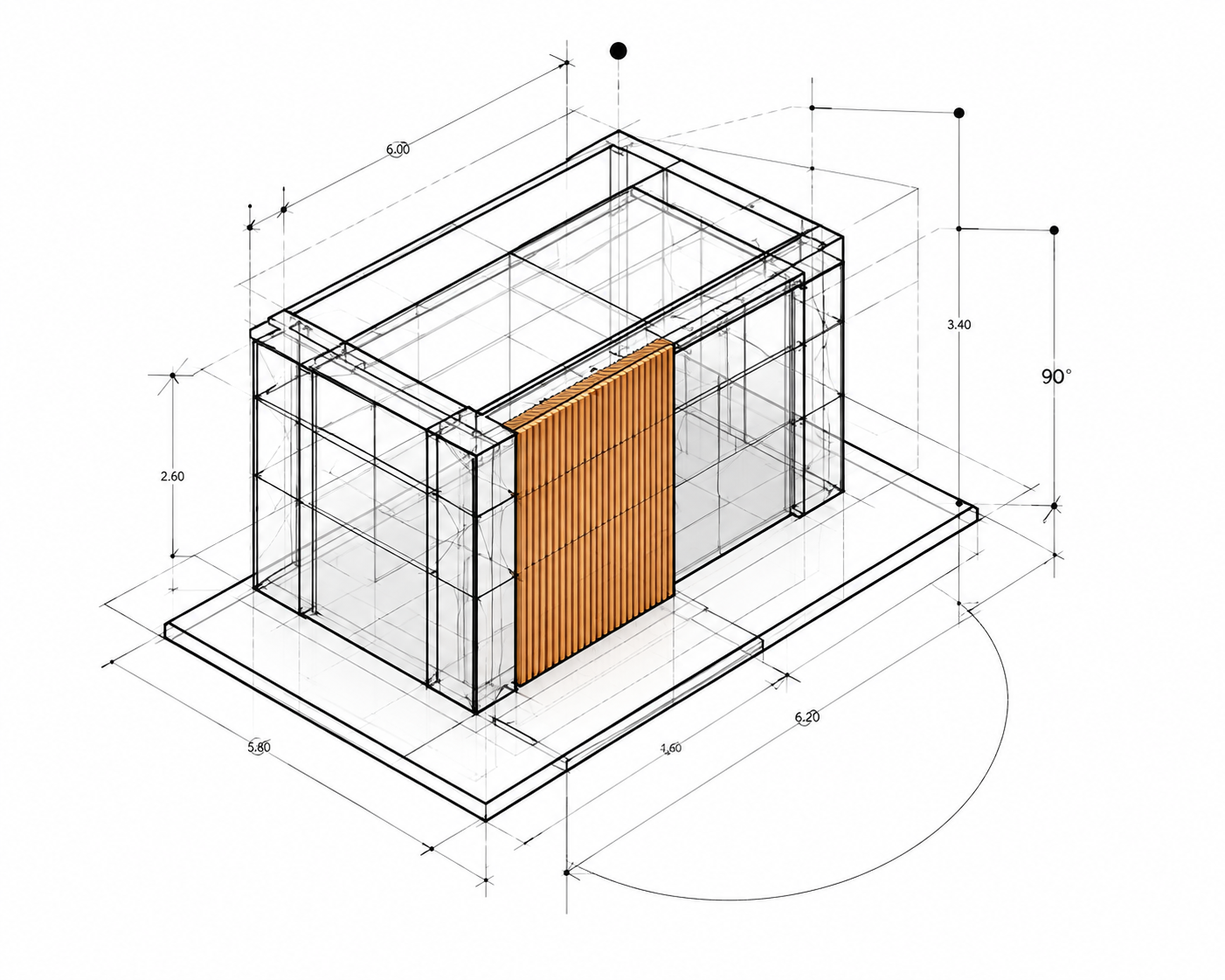 ARCHITECTURE — 02 Design Graphic Architectural graphic representing the design phase, where insights are organized into a structured solution.