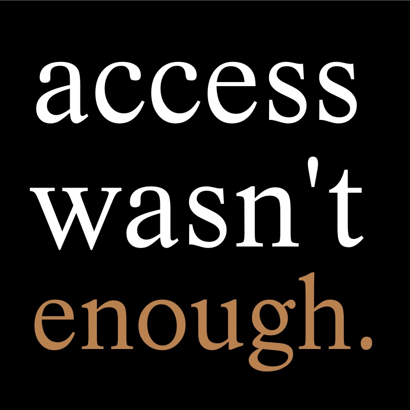 THE ROLLOUT — Access Wasn’t Enough Editorial graphic reading “access wasn’t enough,” representing the need to help businesses differentiate online.