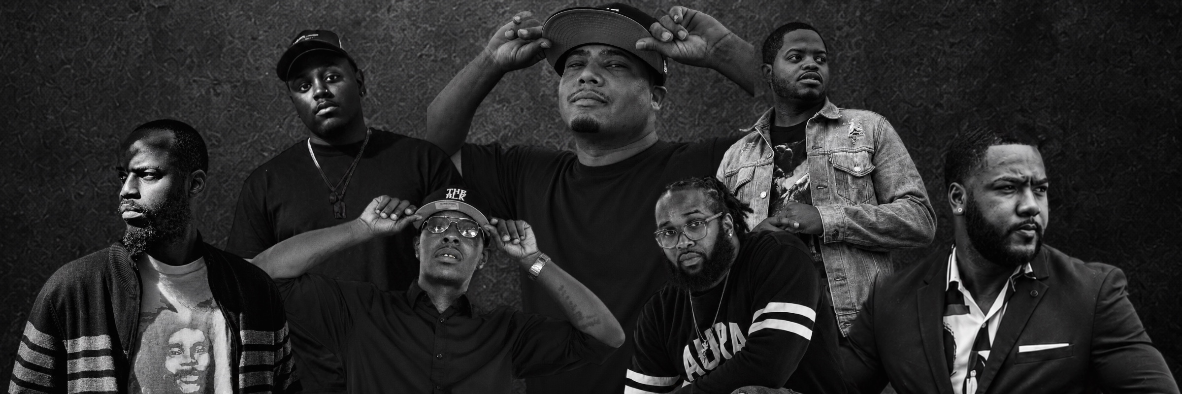 THEBLKLBL Artist Roster Seven THEBLKLBL artists from across the label's history - X1X, Teddy Cloudz, Raysean Brown, Crucial Cash, J. Crux, Jamal Wallace and Chamz